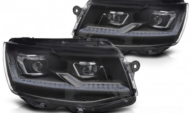 Фари передні full led VW T6 2015-2019 тюнінг оптика black chrome фото