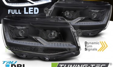 Діодні передні фари VW T6 2015-2019 тюнінг оптика black фото