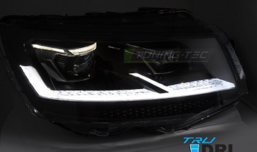 Діодні передні фари VW T6 2015-2019 тюнінг оптика black фото