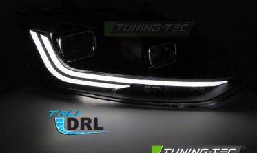 Тюнінг фари передні VW Polo 6R 2009-2017 оптика з лед поворотами red фото