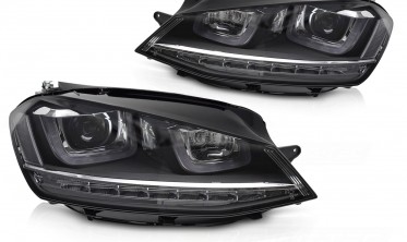 Фары передние VW Golf 7 2013-2017 тюнинг оптика с диодами silver фото