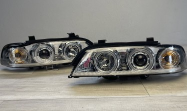 Тюнінгові фари передні BMW E39 з діодними кільцями фото