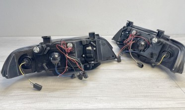 Тюнінгові фари передні BMW E39 з діодними кільцями фото