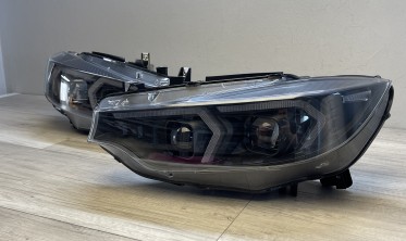 Передние фары под ксенон BMW F32, F33, F36 2013-2017 черная лед тюнинг оптика фото