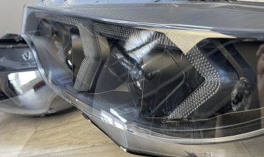 Передние фары под ксенон BMW F32, F33, F36 2013-2017 черная лед тюнинг оптика фото