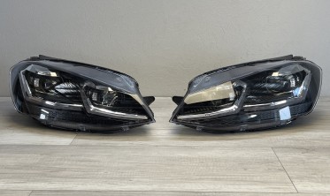 Фари передні тюнінгові VW Golf 7 2013-2017 оптика з діодами silver фото