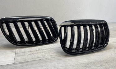 Тюнінгові решітки радіатора BMW X5 E53 рестайлінг Gloss Black фото