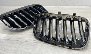 Тюнінгові решітки радіатора BMW X5 E53 рестайлінг Gloss Black фото