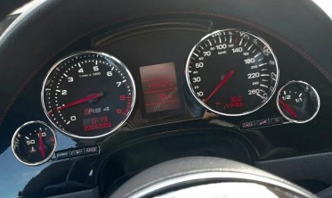 Хром кольца в щиток приборов Audi A4 B6 фото