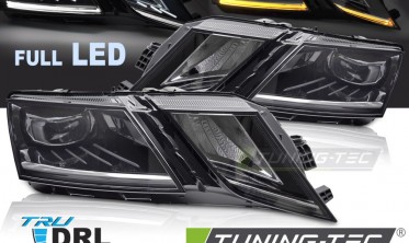 Тюнинг фары передние Skoda Octavia MK3 2016-2020 черная оптика full led фото