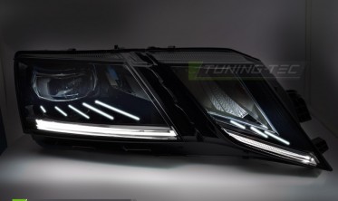 Тюнинг фары передние Skoda Octavia MK3 2016-2020 черная оптика full led фото