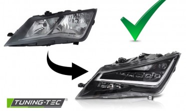Диодные фары передние Seat Leon MK3 5F 2012-2020 тюнинг оптика full led фото