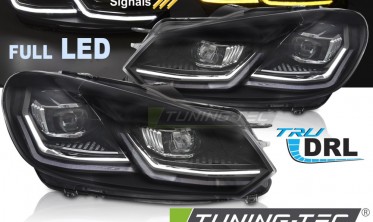 Діодні фари передні VW Golf 6 тюнінг оптика full led фото