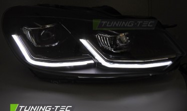 Диодные фары передние VW Golf 6 тюнинг оптика full led фото