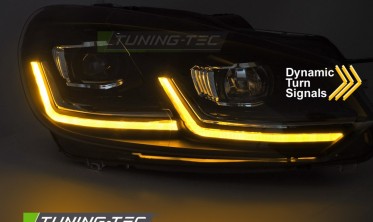 Диодные фары передние VW Golf 6 тюнинг оптика full led фото