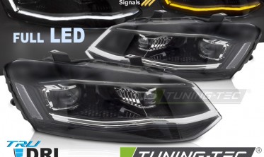 Диодные фары передние VW Polo 6R 2009-2017 тюнинг оптика full led фото