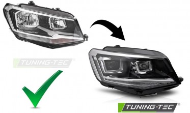 Передние full led фары VW Caddy 2015-2020 тюнинг оптика с динамическими поворотами фото
