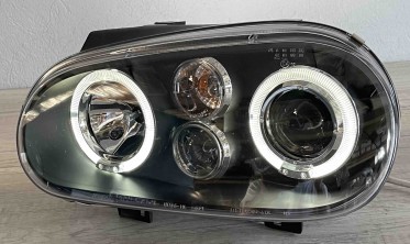 Фари передні тюнінгові VW Golf 4 з кільцями Angel Eyes фото