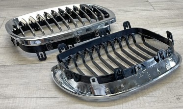 Решетки радиатора (ноздри) BMW E60 / 61 хром фото