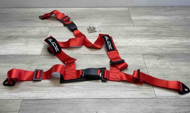 Спортивные ремни безпасности SLIDE Red 3-точки фото