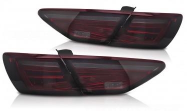 Задние фонари full led Seat Leon MK3 5F HB 2012-2020 тюнинг стопы red smoke фото