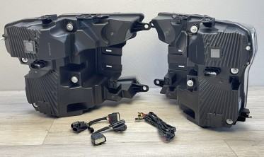 Led фари передні Ford F150 MK13 2017-2020 чорна тюнінг оптика фото