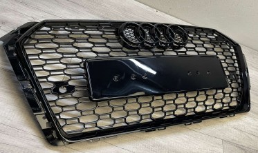 Решітка радіатора Audi A4 B9 2015-2019 чорна глянцева фото