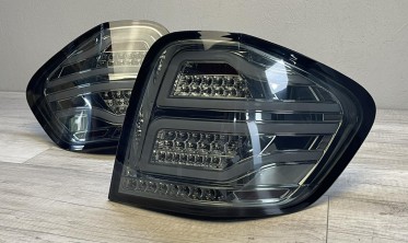 Фонари задние led bar Mercedes ML W164 smoke фото