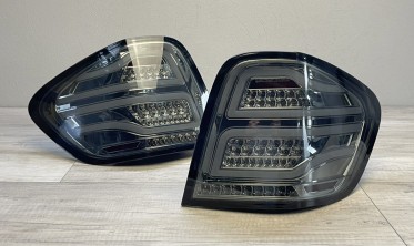Ліхтарі задні led bar Mercedes ML W164 smoke фото