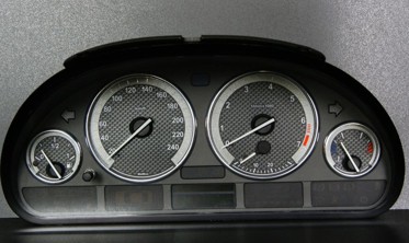 Плазменные накладки в щиток приборов BMW Е39, Е38, Х5 Е53 вариант 2 фото