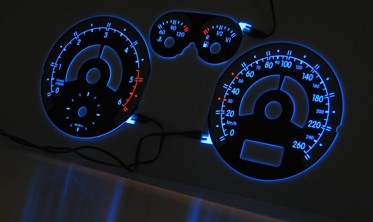 Тюнинговые накладки на шкалы приборов Audi A4 B5 версия 1 фото