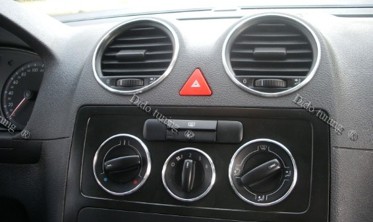Хром кольца на обдувы VW Caddy II фото