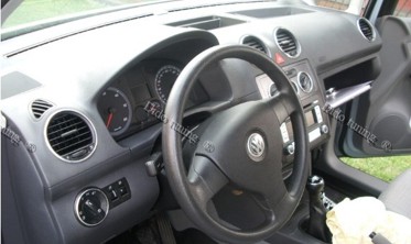 Хром кольца на обдувы VW Caddy II фото