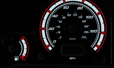 Светящиеся накладки на панель приборов Nissan Primera P11 дорестайл вер. 2 фото