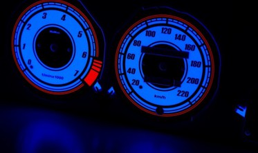 Светящиеся тюнинг накладки на шкалы приборов Opel Corsa B, Tigra вер. 2 фото