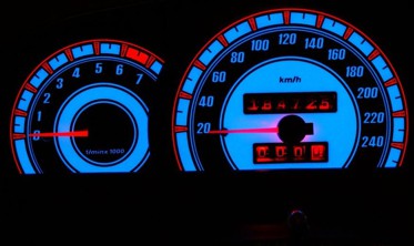 Плазменные накладки в приборку Opel Calibra вар. 3 фото