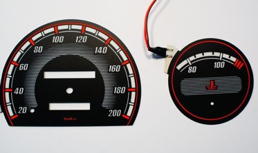 Тюнинговые вставки в щиток приборов без тахометра Opel Corsa B фото