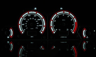 Светящиеся накладки на панель приборов Nissan Primera P11 дорестайл вер. 2 фото