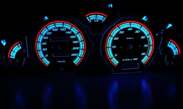 Накладки, що світяться, на шкали приладів Peugeot 106 фото