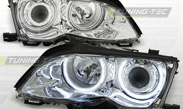 Фари передні BMW E46 рест. S/T angel eyes CCFL фото