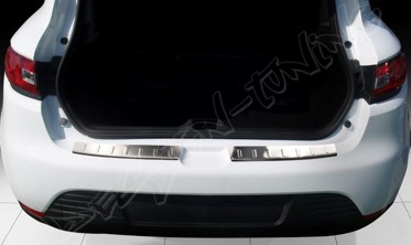Накладка на бампер із загином Renault Clio 4 (з двох частин) фото