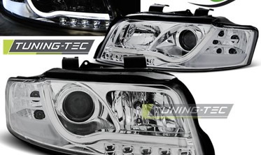 Тюнинг фары передние Tube lights AUDI A4 B6  фото