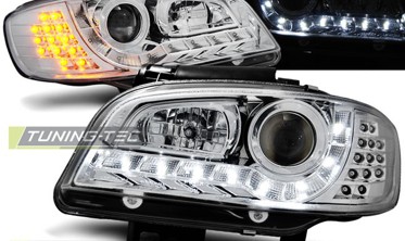 Тюнинговые фары передние SEAT IBIZA 2, CORDOBA 1 1999-2002 с led поворотами фото