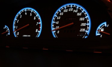 Тюнинговые накладки на шкалы приборов Subaru Impreza 1992-1996 фото