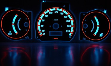 Тюнинговые накладки в щиток приборов без тахометра Mitsubishi Colt 1996-2003 вар. 1 фото