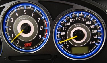 Плазмові накладки на шкали приладів Subaru Impreza 2000-2007 вар. 1 фото