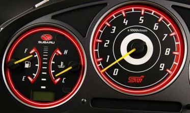 Тюнинговые накладки в щиток приборов Subaru Impreza 2000-2007 вар. 2 фото