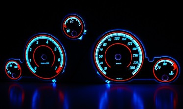Тюнинговые накладки в щиток приборов Peugeot 406 послерестайл фото