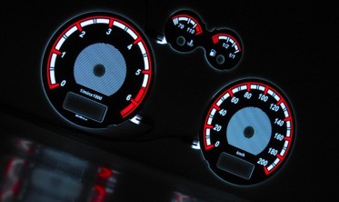 Плазменные накладки (вставки) на шкалы приборов Volkswagen Polo 1998-1999 вар. 1 фото