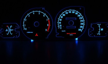 Тюнинговые накладки в щиток приборов Mitsubishi Eclipse 2G вер. 1 фото